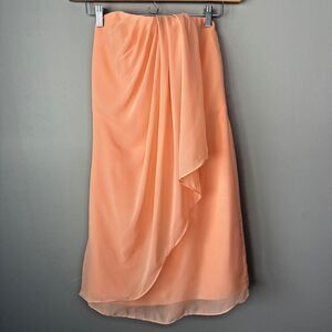 Jordan Fashions Strapless Short Bridesmaid Dress Peach Womens 6